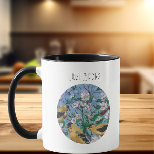 Handbemalterer Gelbfink personalisieren Tasse