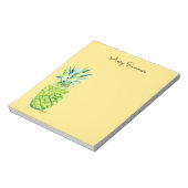 Handbemaltes Ananas-Gelb-Einkaufszettel Notizblock (Rotiert)
