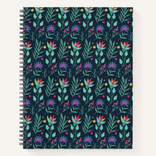Handbemaltes exotisches Blumenmuster-23206 Notizblock