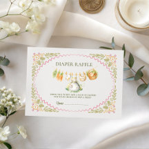 Handbemaltes Lokal Gewachsenes Windel-Raffle-Ticke