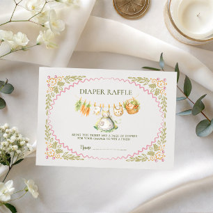 Handbemaltes Lokal Gewachsenes Windel-Raffle-Ticke Begleitkarte