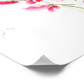 handbemaltes Rosa magenta Süßerbsen 2024 Poster (Ecke)