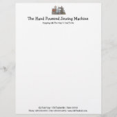 Handbetriebene Nähmaschine Briefkopf (Vorderseite)