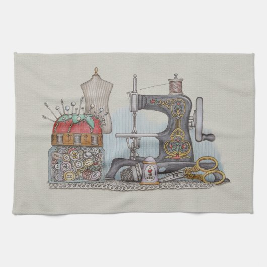 Handbetriebene Nähmaschine Küchentuch (Horizontal)