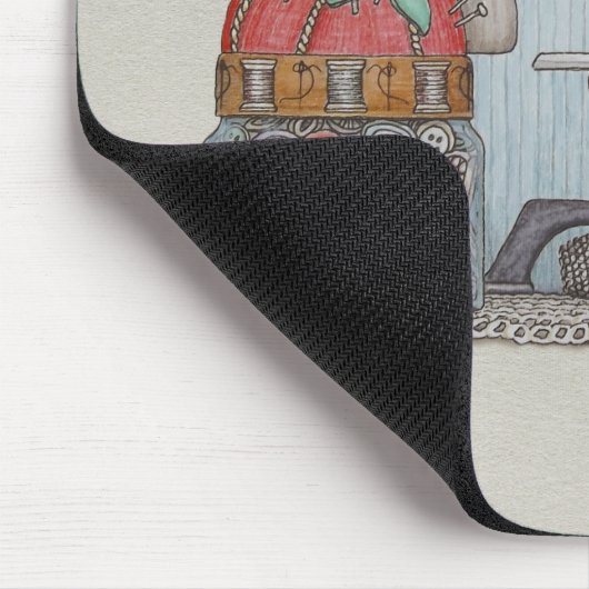 Handbetriebene Nähmaschine Mousepad (Ecke)