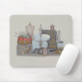 Handbetriebene Nähmaschine Mousepad (Mit Mouse)