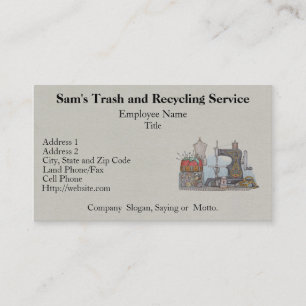 Handbetriebene Nähmaschine Visitenkarte