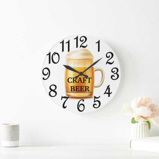 Handbiere Große Wanduhr (Zuhause)