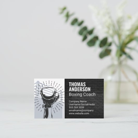 Handboxhandschuh | Boxring Visitenkarte (Stehend Vorderseite)