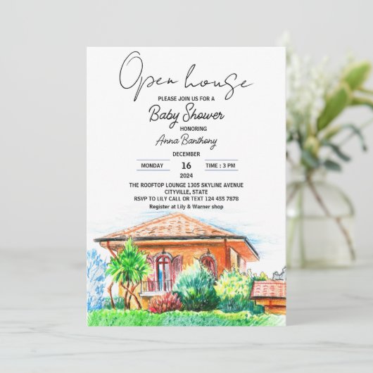 Handbrause mit zeichnend Kinderdusche Einladung (Stehend Vorderseite)