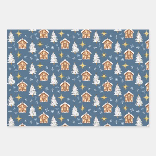 Handbrett-Haus-Trio-Sammelpackung Geschenkpapier Set (Vorderseite 3)