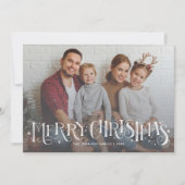 Handbriefe frohe Weihnachts-Fotokarte Ankündigung (Vorderseite)