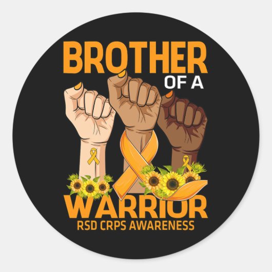 Handbruder eines Kriegers Rsd Crps Bewusstsein Son Runder Aufkleber (Vorderseite)