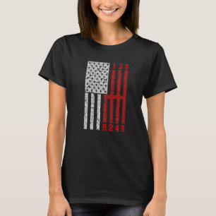 Handbuch für die US-Flagge für das Racing von echt T-Shirt