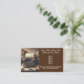 Handbuch für Vintage Schreibmaschine Brown Sepia b Visitenkarte (Stehend Vorderseite)