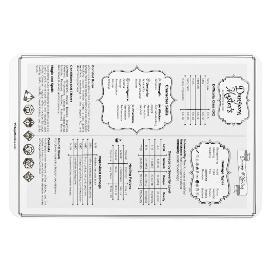 Handbuch zum Dnd 5e Dungeon Master Magnet (Horizontal)