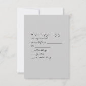 Händchen Balack weiß Hochzeit RSVP Reaktion Karte (Rückseite)