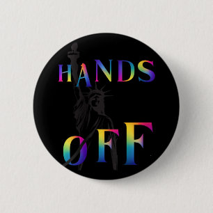Händchen der Widerstandskraft Regenbogenstatue der Button