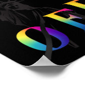 Händchen der Widerstandskraft Regenbogenstatue der Poster (Ecke)