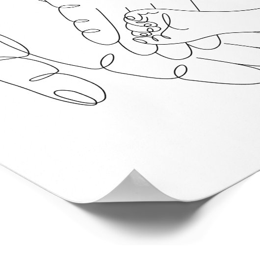 Händchen für Eltern und Kleinkinder Poster (Ecke)