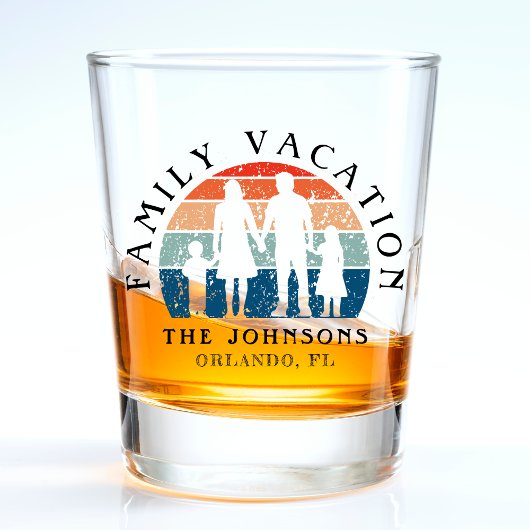 Händchen für Familienurlaub Retro Sun Schnapsglas