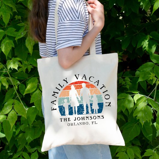 Händchen für Familienurlaub Retro Sun Tragetasche