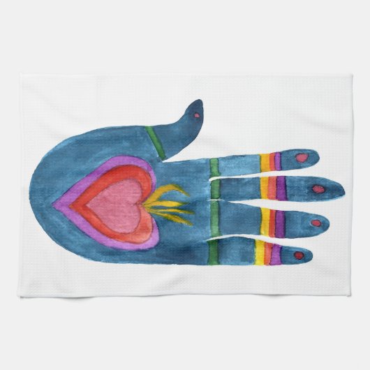 Händchen Handtuch aus Hamsa Palme (Horizontal)