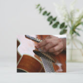 Händchenhalter auf akustischer Gitarre Postkarte (Stehend Vorderseite)