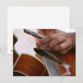 Händchenhalter auf akustischer Gitarre Postkarte (Vorne/Hinten)