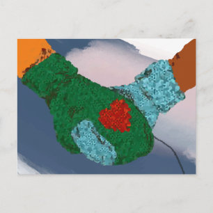 Händchenpaar Kunstdrucke, Valentingeschenke Postkarte