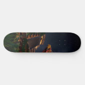 Handcrafted Pheasant and the Teotihuacán Pyramid:  Skateboard (Horizontal)