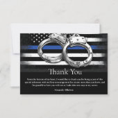 Handcuffs American Flag Police Graduation Dankeskarte (Vorderseite)