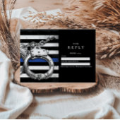 Handcuffs American Flag Police Graduation RSVP Karte