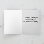 HANDCUFFS KINKY Ehefrau Ehemann GEBURTSTAGSKARTEN Karte (Innenseite)