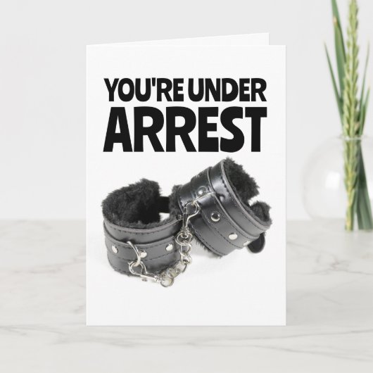 HANDCUFFS KINKY ROMANTISCH FÜR DIE EHEFRAU GREETKA KARTE (Vorderseite)