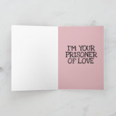 HANDCUFFS ROMANTISCHER GEFANGENER DER LIEBE GREETI KARTE (Innenseite)