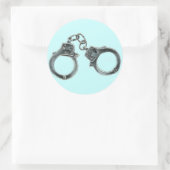 HANDCUFFS RUNDER AUFKLEBER (Tasche)