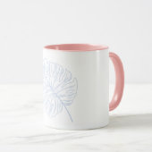 Handdesign Weißer Becher | Ästhetische Kaffeetasse (VorderseiteRechts)