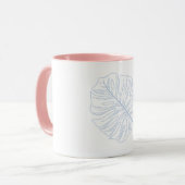 Handdesign Weißer Becher | Ästhetische Kaffeetasse (Vorderseite Links)