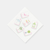 Handdesignte Palm Beach Mahjong-Party Serviette (Ecke)