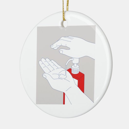 Handdesinfizierer Monoline Keramikornament (Links)