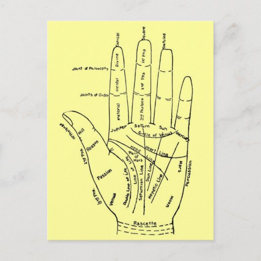 Handdiagramm Postkarte (Vorderseite)