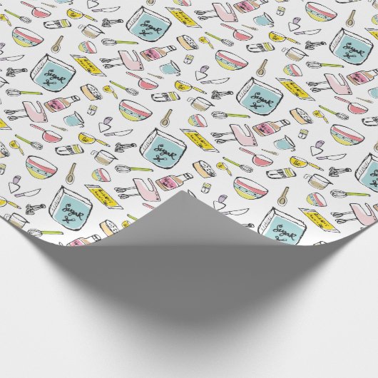 Handdrawn Backen-Muster-Packpapier Geschenkpapier (Ecke)