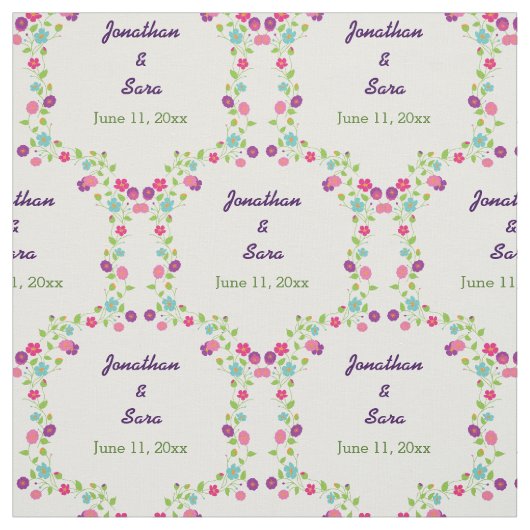 Handdrawn Blumen personalisierte Braut und Stoff (Muster)