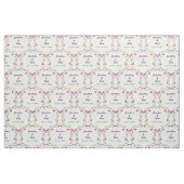 Handdrawn Blumen personalisierte Braut und Stoff (Fat Quarter (45,7 x 55,9 cm))
