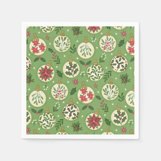HandDrawn Christmas Ornament Napkins Serviette (Vorderseite)
