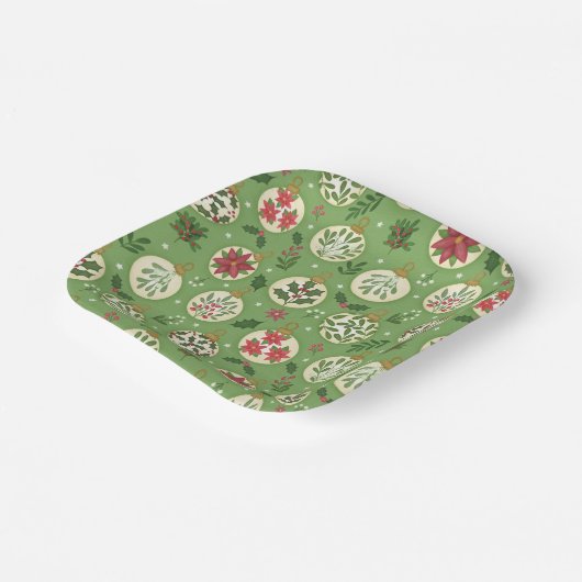 HandDrawn Christmas Ornament Paper Plates Pappteller (Gewinkelt)