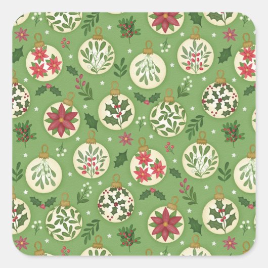 HandDrawn Christmas Ornament Sticker (Vorderseite)