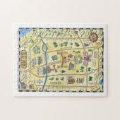 Handdrawn Karten-Puzzlespiel Reno Puzzle (Horizontal)