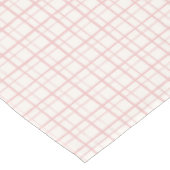 HandDrawn Organic Grid Check Ballet Pink Tischdecke (Schrägansicht)